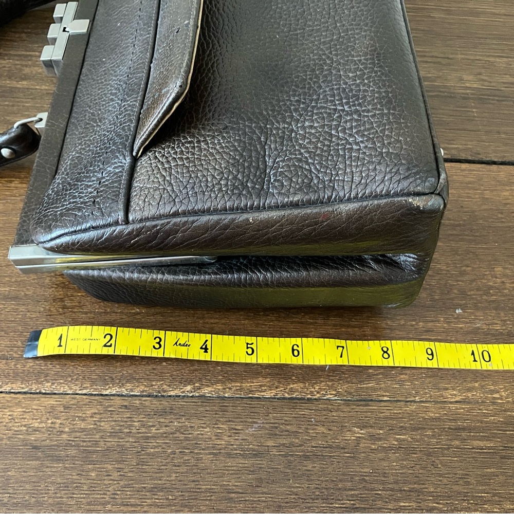 💥2 for 1💥Vintage Normandie Brown Leather Handbag - Picture 14 of 16